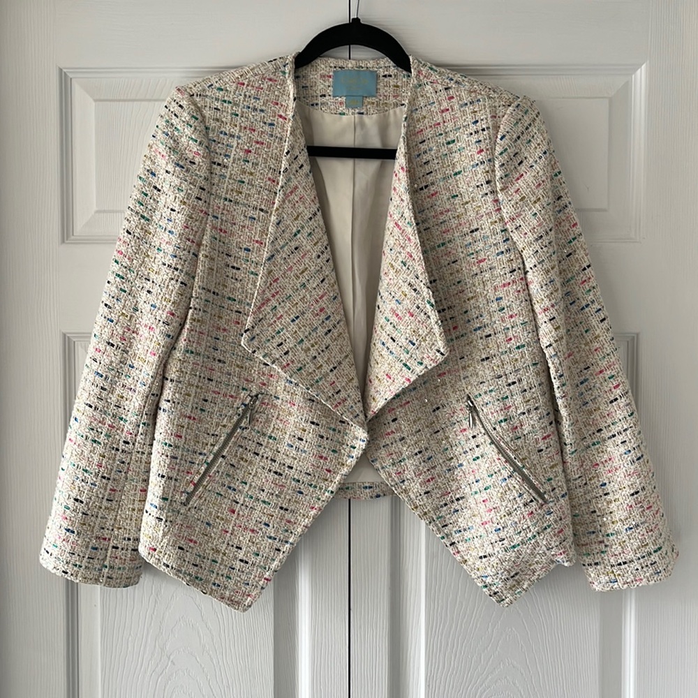 Colourful tweed blazer
